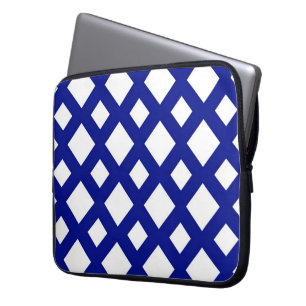 Housse Pour Ordinateur Portable Diamants blancs sur marine