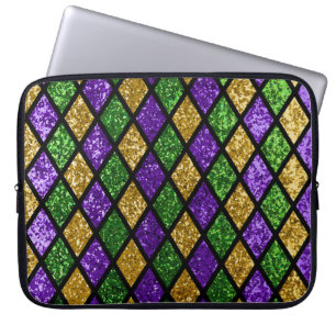 Housse Pour Ordinateur Portable Diamants de paillettes scintillants, arrière - pla