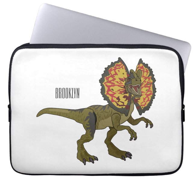 Housse Pour Ordinateur Portable Dilophosaurus dessin animé (Devant)