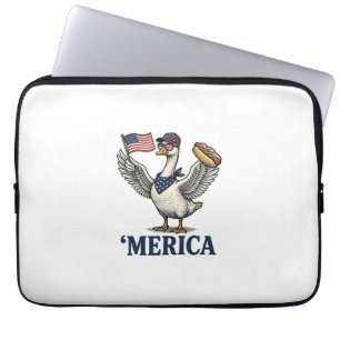 Housse Pour Ordinateur Portable Dinde patriotique 'Merica Hot Dog Vintage Chemise