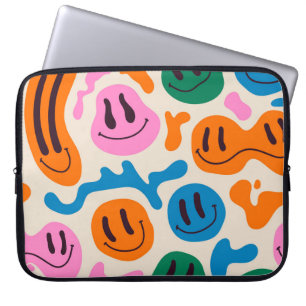 Housse Pour Ordinateur Portable Diverses facettes colorées et fondantes souriantes