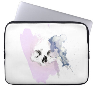Housse Pour Ordinateur Portable Douille de crâne d'aquarelle