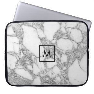 Housse Pour Ordinateur Portable Douille en pierre de marbre blanche faite sur