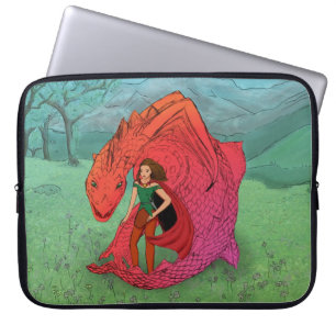 Housse Pour Ordinateur Portable Dragon Bébé Rouge