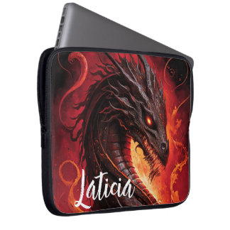 Housse Pour Ordinateur Portable Dragon de feu et feu