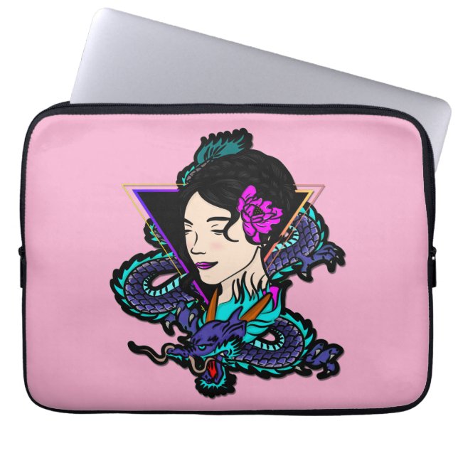 Housse Pour Ordinateur Portable Dragon Girl (Devant)
