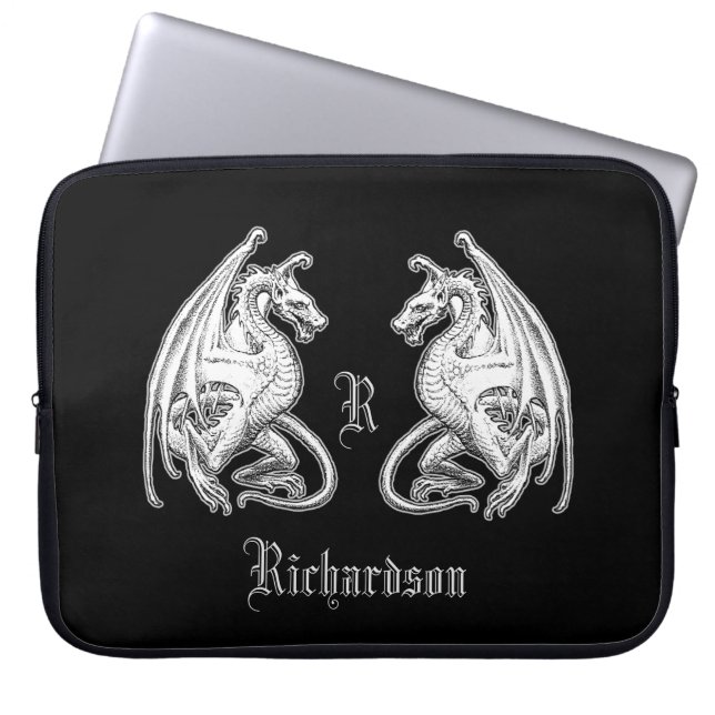 Housse Pour Ordinateur Portable Dragons à ailes personnalisés (Devant)