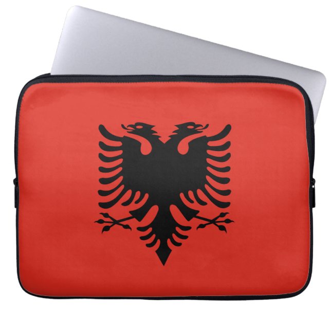 Housse Pour Ordinateur Portable Drapeau albanais (Devant)
