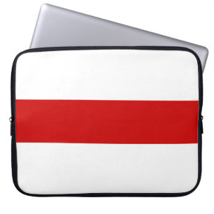 Housse Pour Ordinateur Portable Drapeau biélorusse (rouge et blanc)