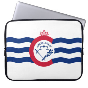 Housse Pour Ordinateur Portable Drapeau de Cincinnati (Ohio)