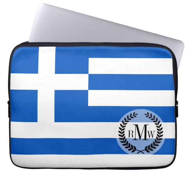 Housse Pour Ordinateur Portable Drapeau de la Grèce (Devant)