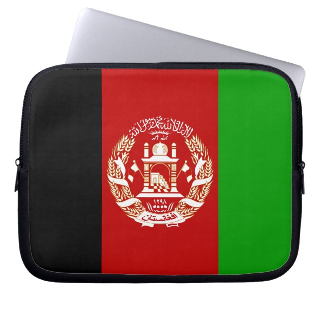 Housse Pour Ordinateur Portable Drapeau de l'Afghanistan patriotique (Devant)