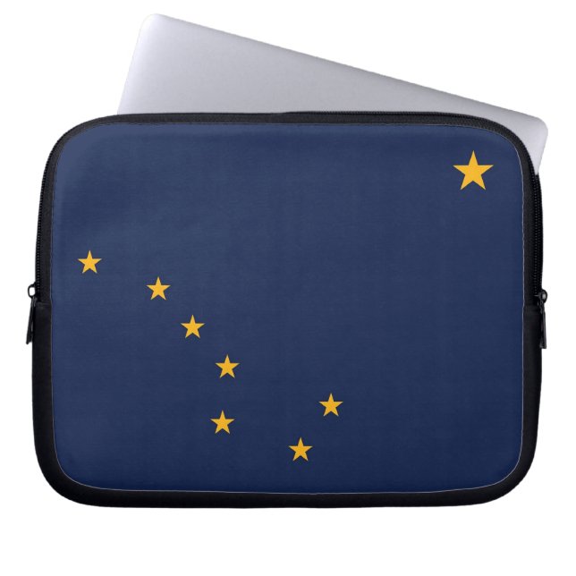 Housse Pour Ordinateur Portable Drapeau de l'état de l'Alaska (Devant)