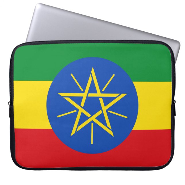 Housse Pour Ordinateur Portable Drapeau de l'Éthiopie (Devant)
