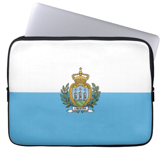 Housse Pour Ordinateur Portable Drapeau de Saint-Marin (Devant)