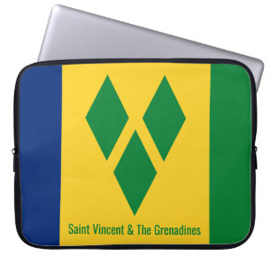 Housse Pour Ordinateur Portable Drapeau de Saint-Vincent-et-les Grenadines Vincy
