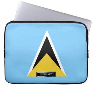 Housse Pour Ordinateur Portable Drapeau de Sainte-Lucie