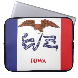 Housse Pour Ordinateur Portable Drapeau d'État de l'Iowa, États-Unis