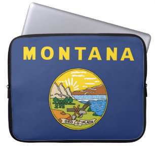 Housse Pour Ordinateur Portable Drapeau d'État du Montana, États-Unis