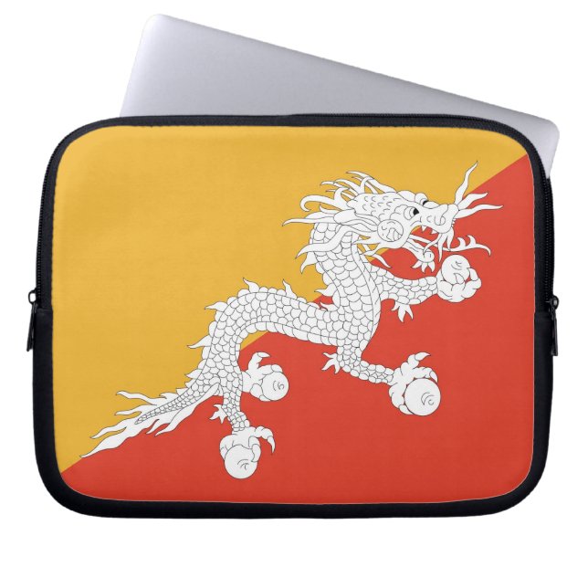 Housse Pour Ordinateur Portable Drapeau du Bhoutan (Devant)