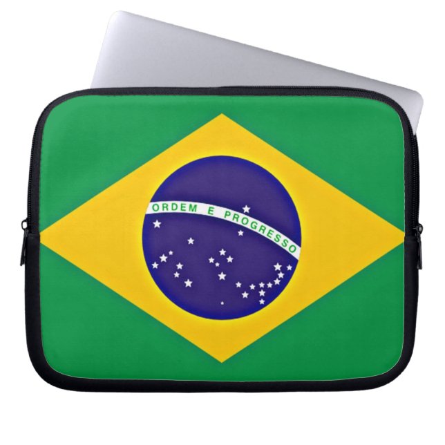 Housse Pour Ordinateur Portable Drapeau du Brésil (Devant)