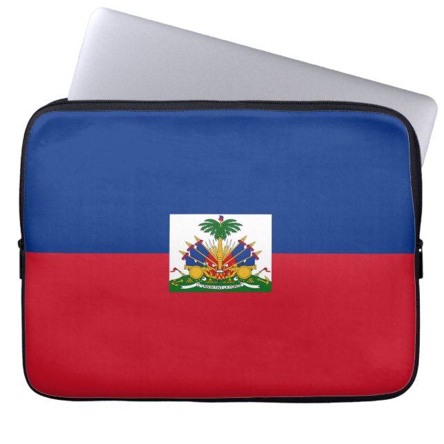 Housse Pour Ordinateur Portable Drapeau Haïti (Devant)
