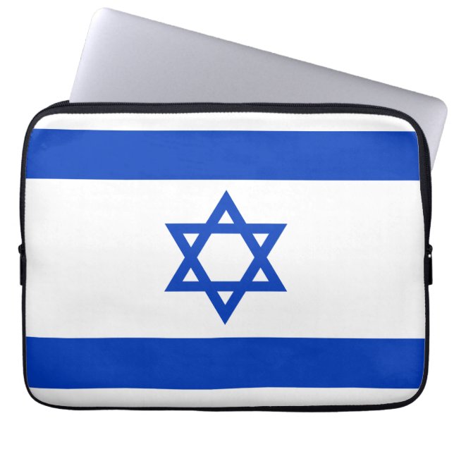 Housse Pour Ordinateur Portable Drapeau Israël (Devant)