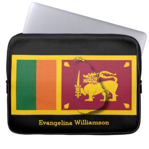 Housse Pour Ordinateur Portable Drapeau personnalisé BLACk Sri Lanka