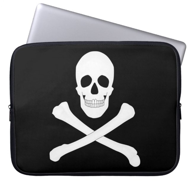 Housse Pour Ordinateur Portable Drapeau Pirate (Jolly roger) (Devant)