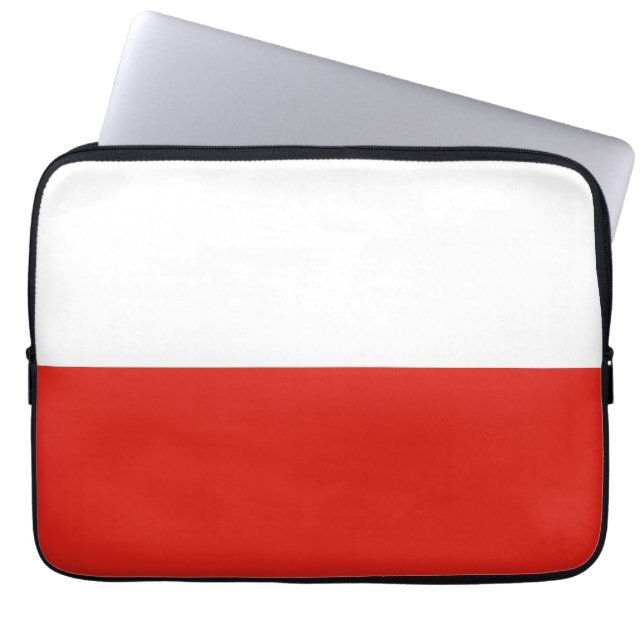 Housse Pour Ordinateur Portable Drapeau polonais (Devant)