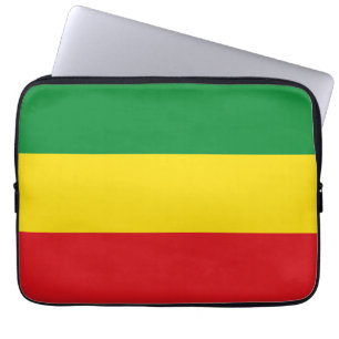 Housse Pour Ordinateur Portable Drapeau Rastaïen Éthiopien
