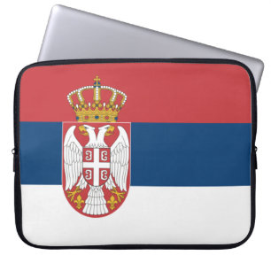 Housse Pour Ordinateur Portable Drapeau serbe