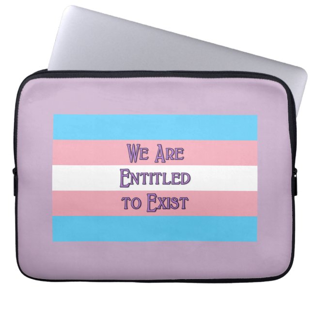 Housse Pour Ordinateur Portable Drapeau trans, dossier de l'ordinateur portable (Devant)