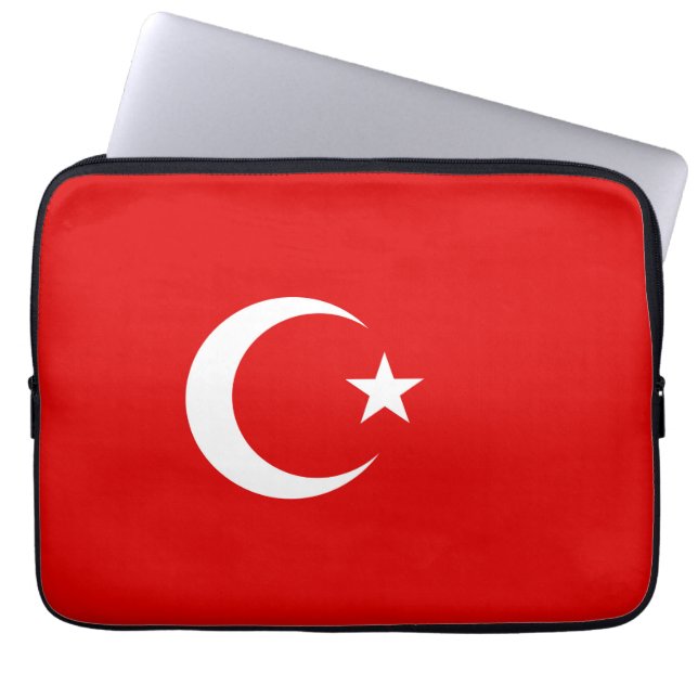 Housse Pour Ordinateur Portable Drapeau turc (Devant)