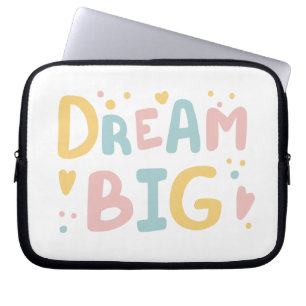 Housse Pour Ordinateur Portable Dream Big Pastel Hearts