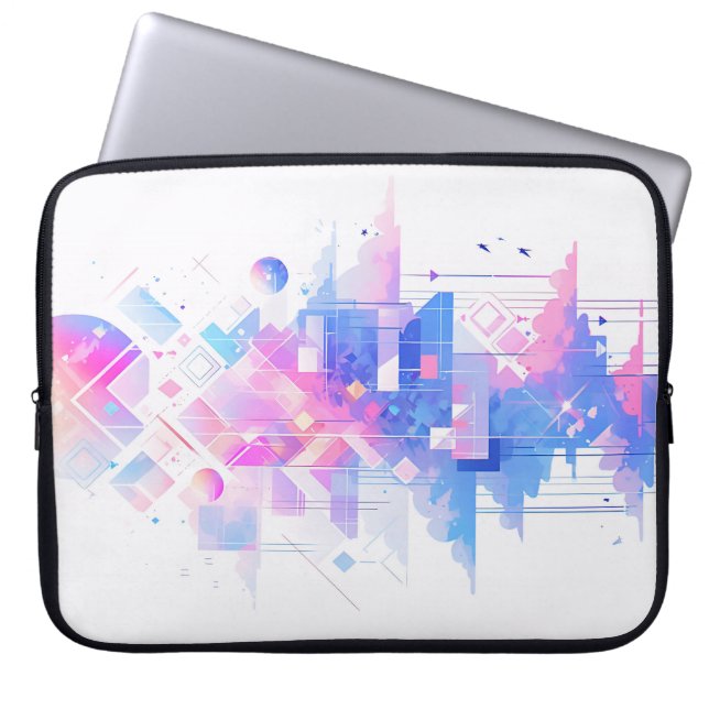 Housse Pour Ordinateur Portable Dreamy Geometric Skyscape (Devant)
