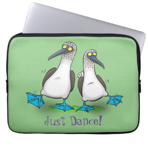 Housse Pour Ordinateur Portable Drôle bleu pieds croisés dessin de dessins animés