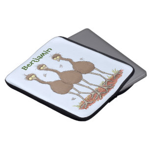 Housse Pour Ordinateur Portable Drôle dessin animé du trio australien emu