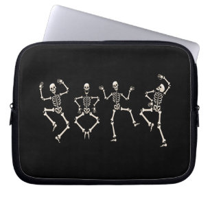 Housse Pour Ordinateur Portable Drôle Halloween Lover Dance avec le squelette