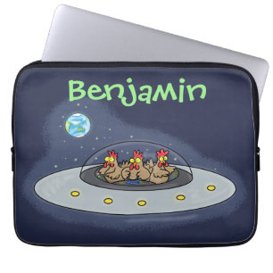 Housse Pour Ordinateur Portable Drôle poule dans l'espace dessin animé