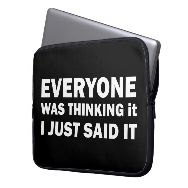 Housse Pour Ordinateur Portable Drôle sarcastique dit citations célèbres (devant gauche)