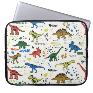 Housse Pour Ordinateur Portable drôles de dinosaures motif couleur graphique