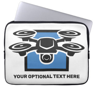 Housse Pour Ordinateur Portable Drone de texte personnalisé