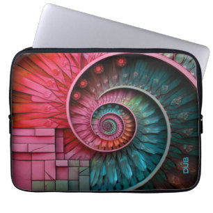 Housse Pour Ordinateur Portable Dubman Designs : Spirale mosaïque de Fibonacci