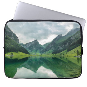 Housse Pour Ordinateur Portable Eau   Lac Alpes suisses