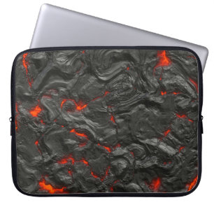Housse Pour Ordinateur Portable Ébullition de la lave volcanique rocheuse