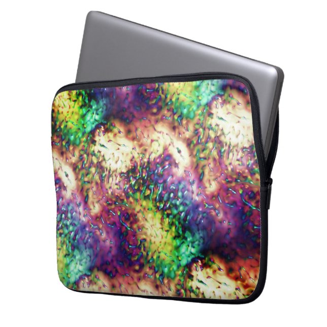 Housse Pour Ordinateur Portable Échelles ou gouttes d'eau de couleur pâle (devant gauche)