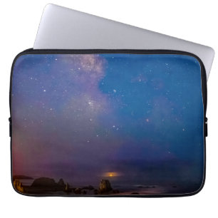 Housse Pour Ordinateur Portable Éclipse lunaire & Voie lactée Bandon Beach, Oreg
