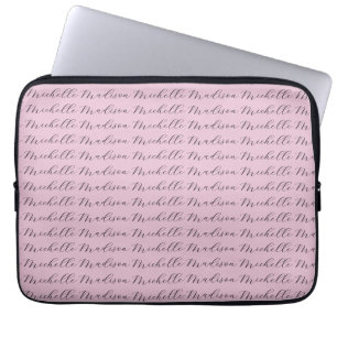 Housse Pour Ordinateur Portable Écriture manuscrite minimaliste de nom classique