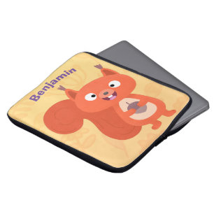 Housse Pour Ordinateur Portable Écureuil roux mignon dessin animé